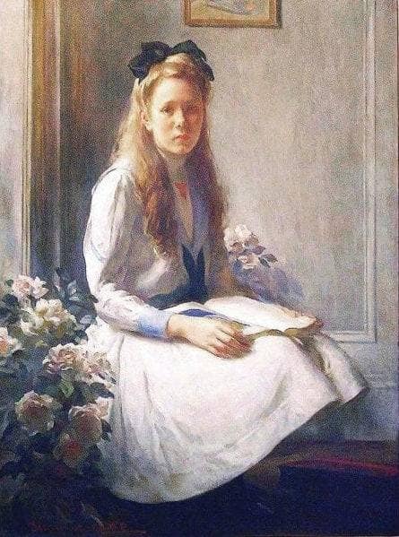 Francesca by Joseph DeCamp — hand-painted portrait oil painting reproduction on canvas