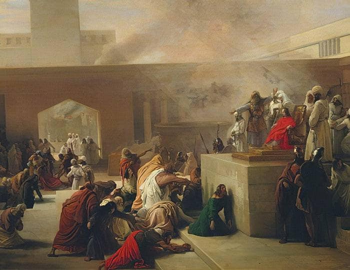 The coronation of Joas by Francesco Hayez — hand-painted cultural oil painting reproduction on canvas