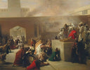 The coronation of Joas by Francesco Hayez — hand-painted cultural oil painting reproduction on canvas