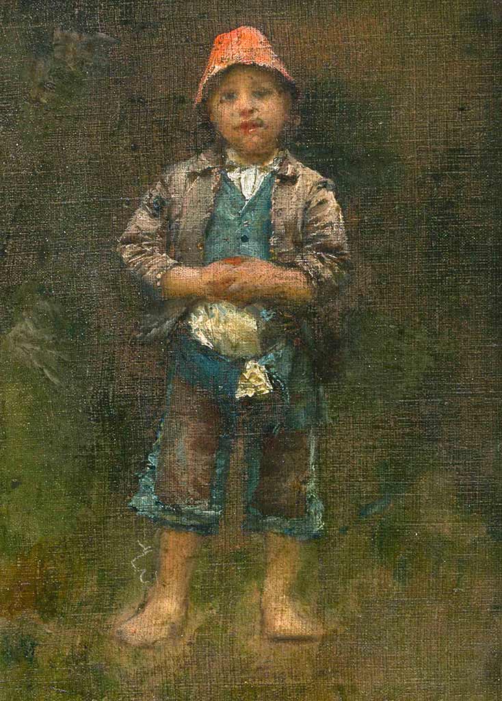 Shepherd by Francesco Paolo Michetti — hand-painted portrait oil painting reproduction on canvas