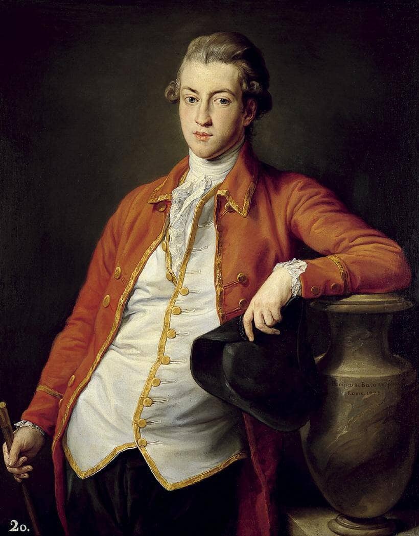Francis Basset, Primer Barón De Dunstanville by Pompeo Batoni — hand-painted portrait oil painting reproduction on canvas