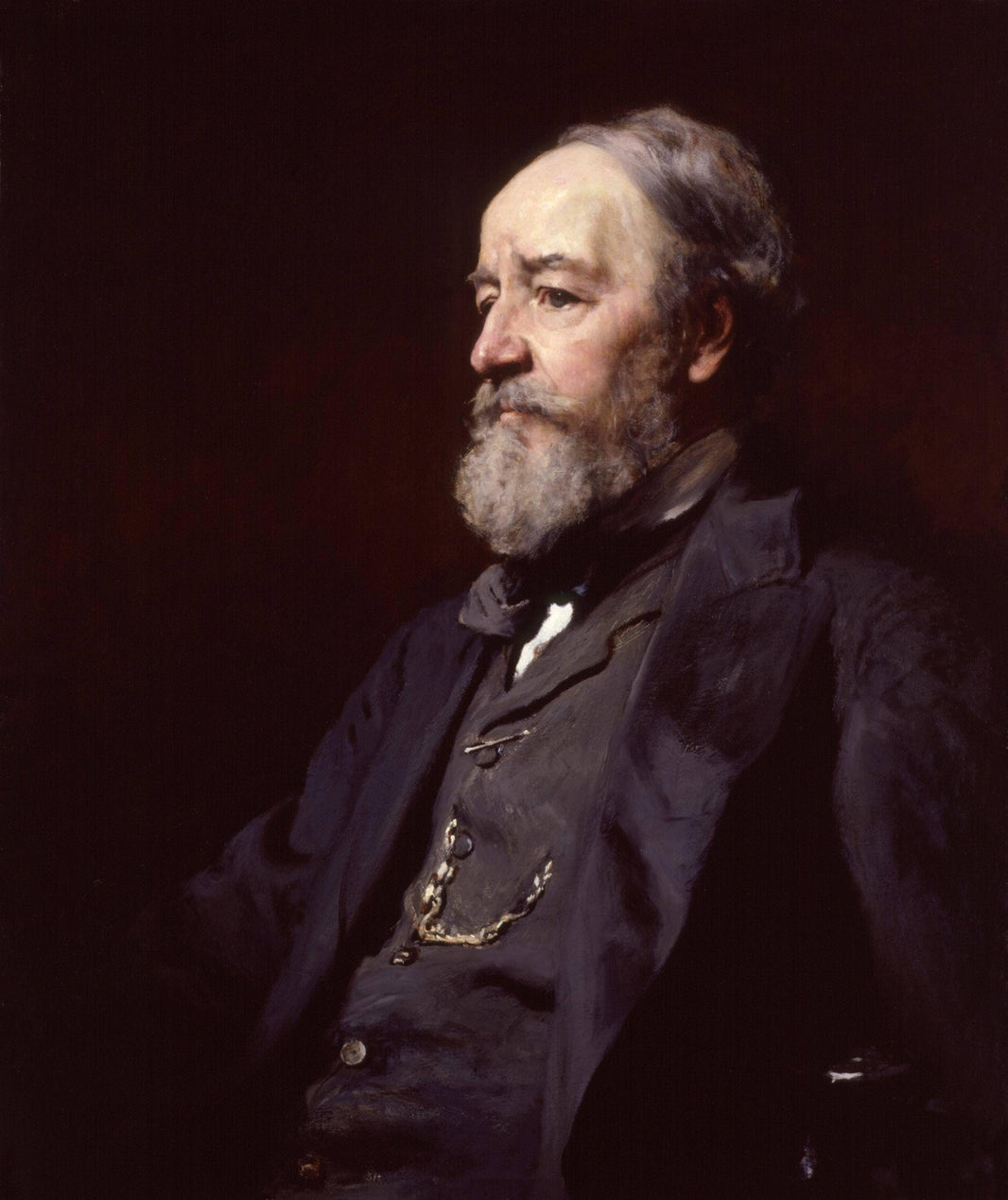 Francis Holl, the artist's father by Frank Holl — hand-painted portrait oil painting reproduction on canvas