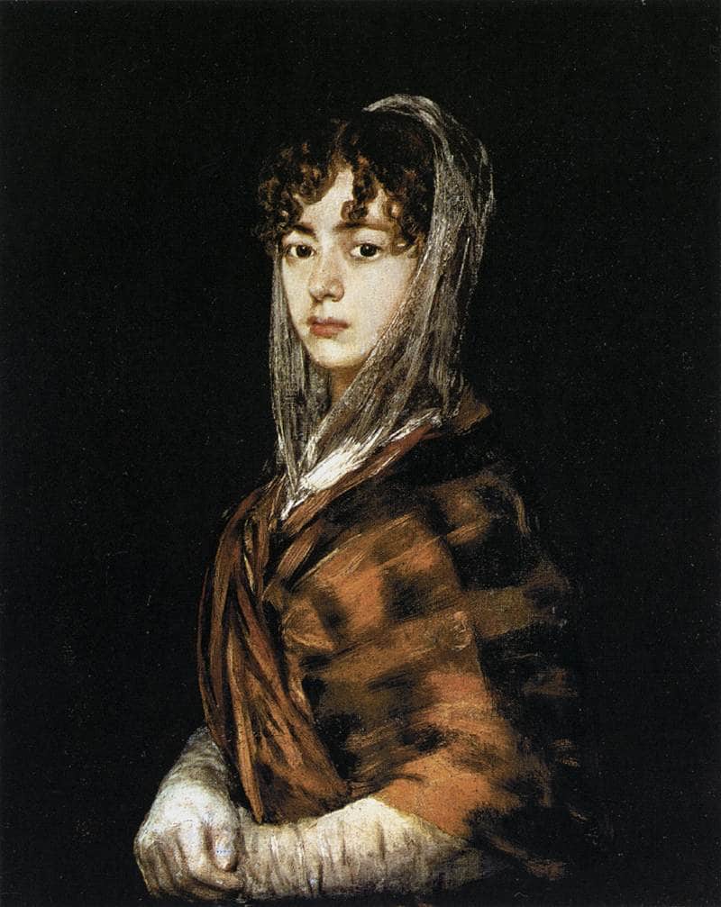 Francisca Sabasa y Garcia by Francisco Goya — hand-painted portrait oil painting reproduction on canvas