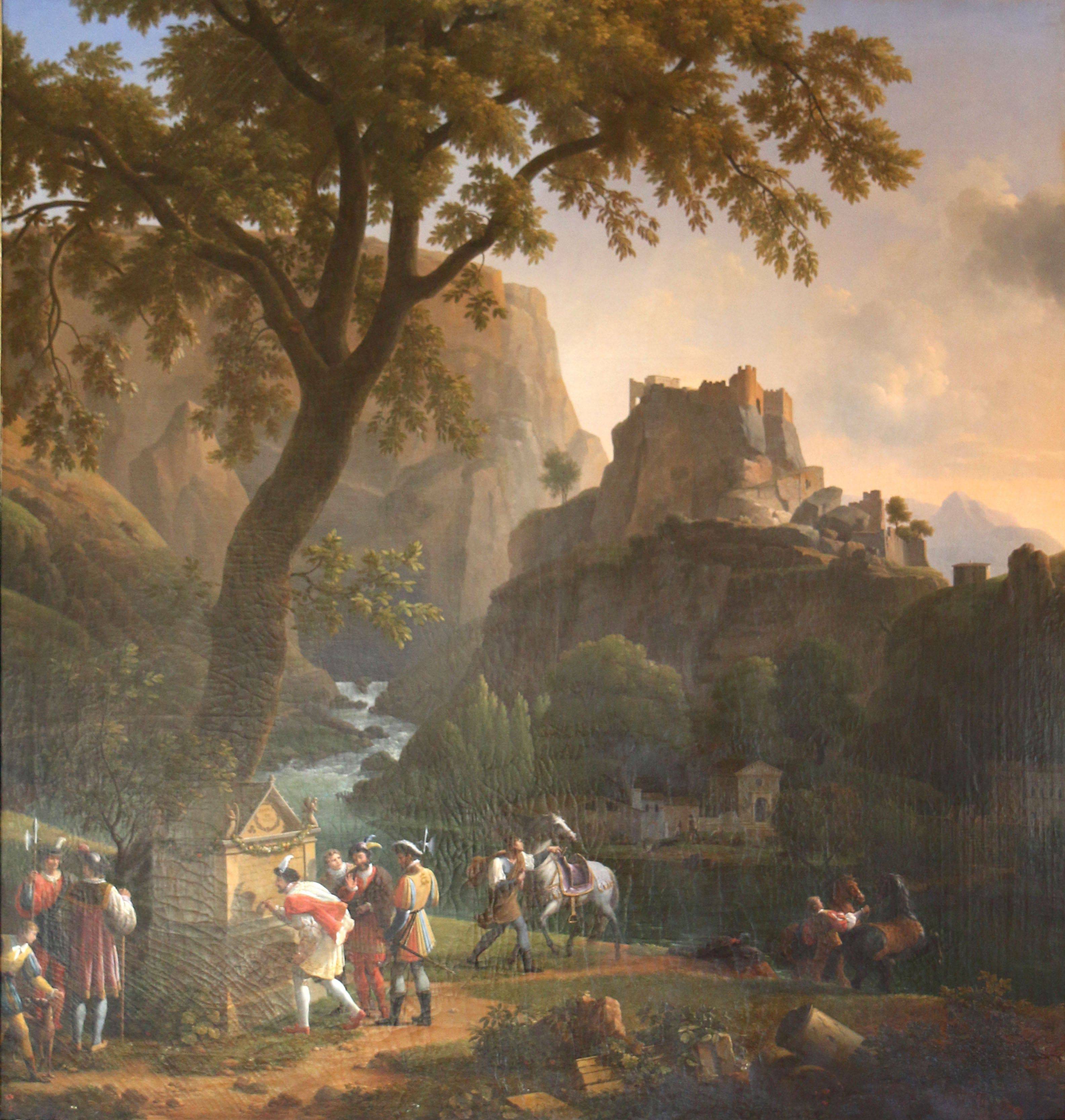 François Ier À La Fontaine De Vaucluse - Jean-Joseph-Xavier Bidauld