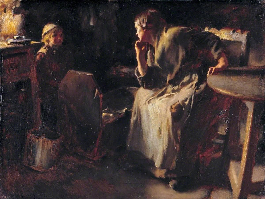 Hush! by Frank Holl — hand-painted portrait oil painting reproduction on canvas