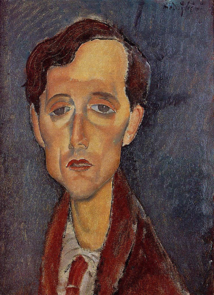 Frans Hellens by Amedeo Modigliani — hand-painted portrait oil painting reproduction on canvas