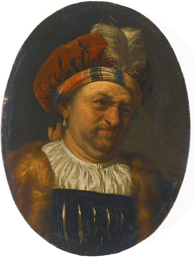 Self-portrait as a Man in Eastern Clothing (tronie) by Frans van Mieris the Elder — oil painting reproduction