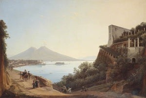 View of Naples with Castel dell'Ovo and Mount Vesuvius seen from the Salita di San' Antonio - Franz Ludwig Catel