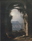 View of the Colosseum by Night by Franz Ludwig Catel — urban oil painting wall art, Romanticism