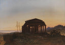 The Temple of Concordia by Girgenti by Franz Ludwig Catel — urban oil painting wall art, Romanticism