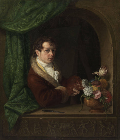 Self-portrait in home office