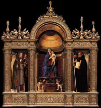 Frari Triptych by Giovanni Bellini — hand-painted cultural oil painting reproduction on canvas