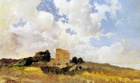 Frascati Clouds by Nikolai Ge — hand-painted landscape oil painting reproduction on canvas