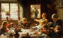 One of the Family by Frederick George Cotman — life oil painting wall art, Romanticism