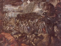 Frederick II conquered Parma in 1521 by Tintoretto — hand-painted architectural oil painting reproduction on canvas