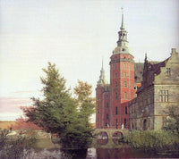 Frederiksborg Castle Seen from the Northwest by Christen Kobke — hand-painted architectural oil painting reproduction on canvas