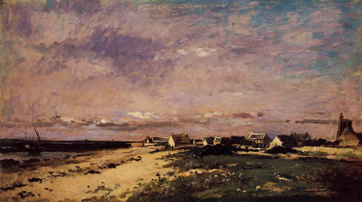 French Coastal Scene by Charles-Francois Daubigny — hand-painted landscape oil painting reproduction on canvas
