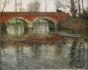 French River Landscape with a Stone Bridge by Frits Thaulow — hand-painted landscape oil painting reproduction on canvas