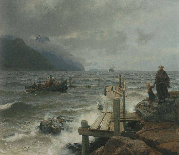 Fresh Breeze of the Norwegian Coast - Hans Gude