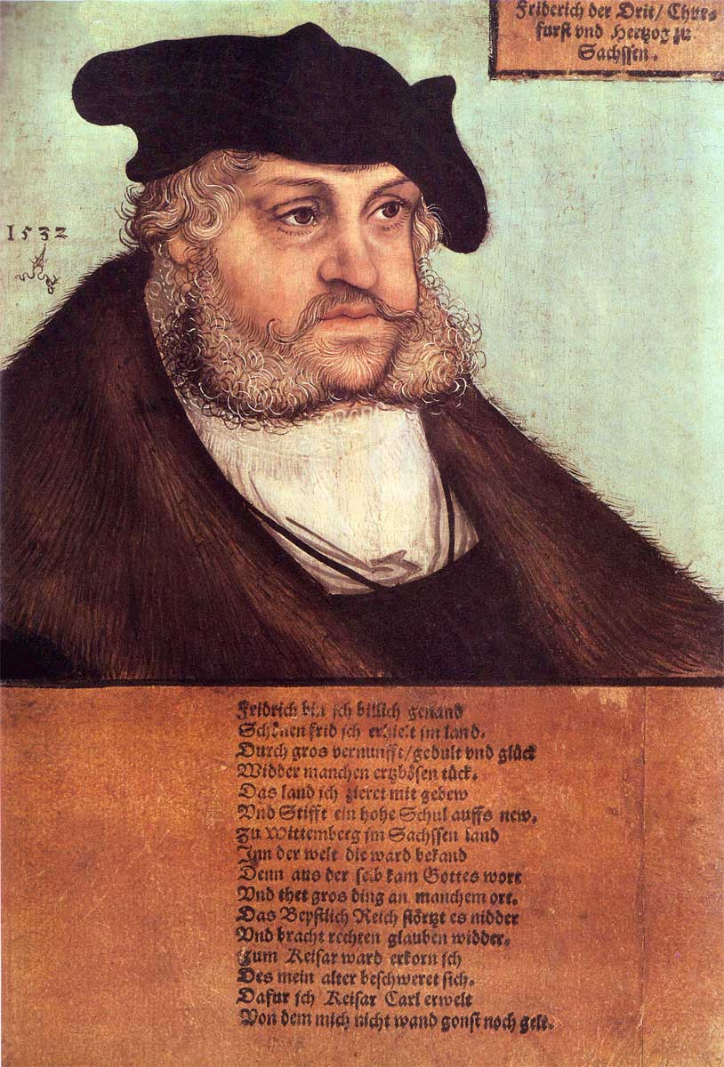 Friedrich III, the Wise, Elector of Saxony by Lucas Cranach the Elder — hand-painted portrait oil painting reproduction on canvas