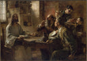 Friend of the Humble (Supper at Emmaus) by Léon Augustin Lhermitte — group oil painting wall art, Realism
