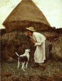 Friends by Egisto Ferroni — rural oil painting wall art, Realism