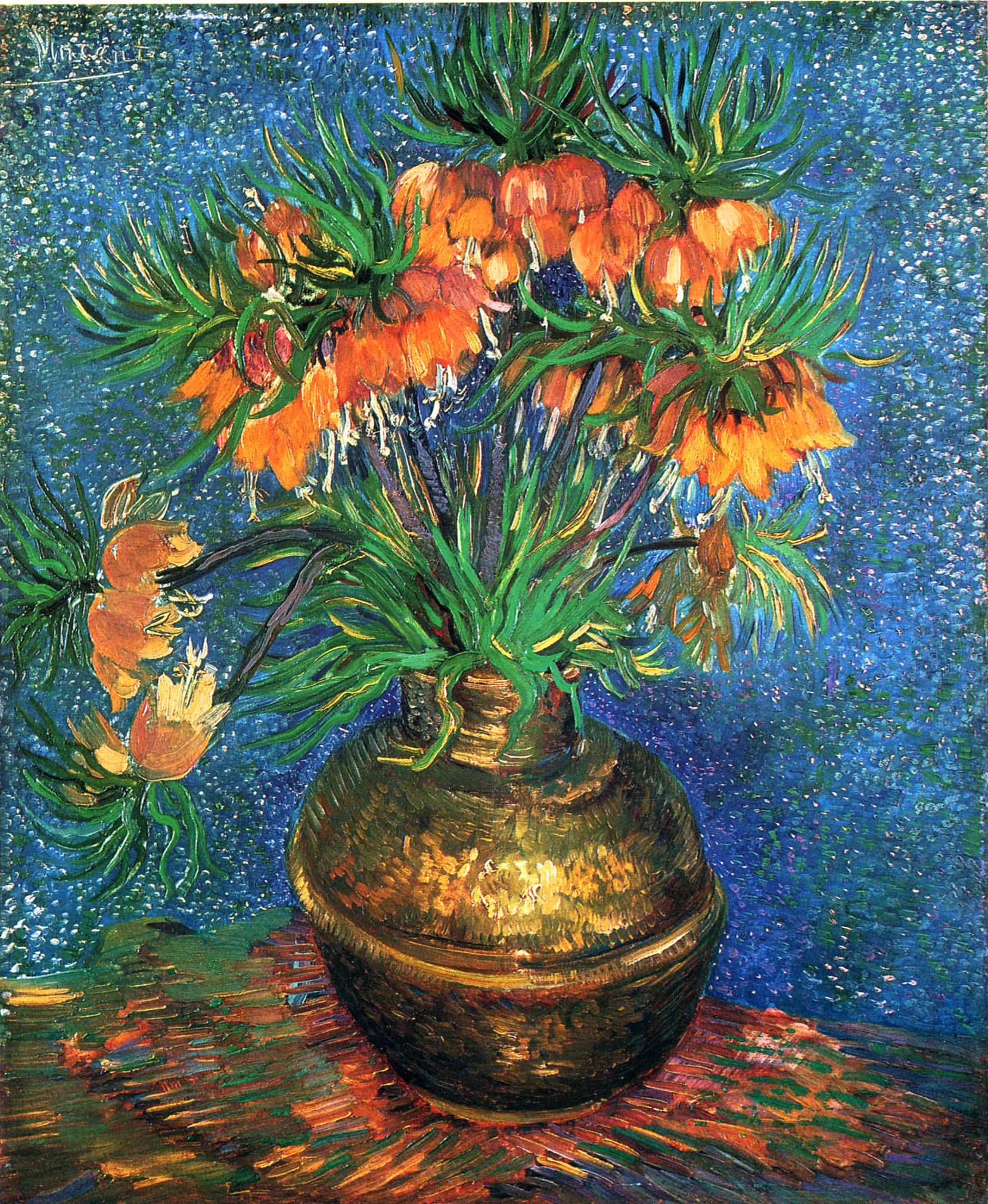 Fritillaries in a Copper Vase - Vincent van Gogh