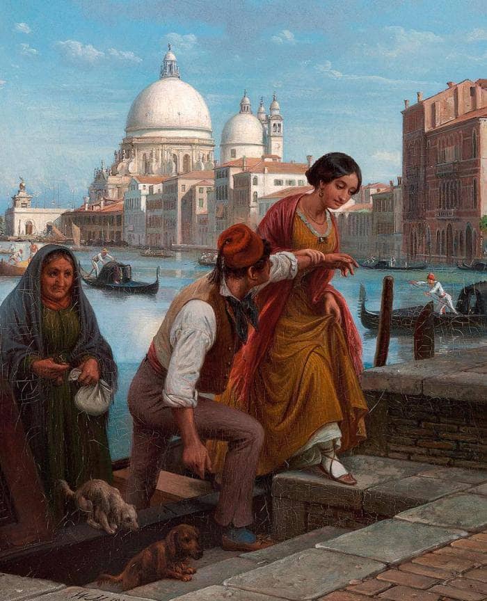From Venice by Wilhelm Marstrand — hand-painted architectural oil painting reproduction on canvas