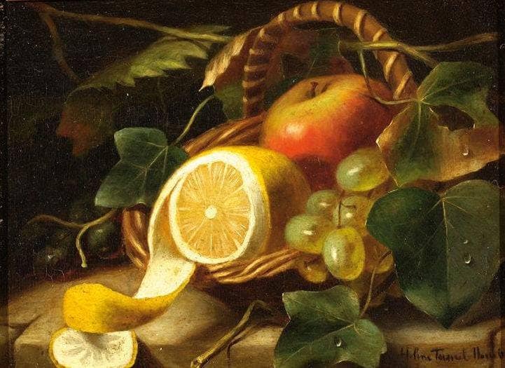 Fruit still life by Helen Augusta Hamburger — hand-painted photography oil painting reproduction on canvas