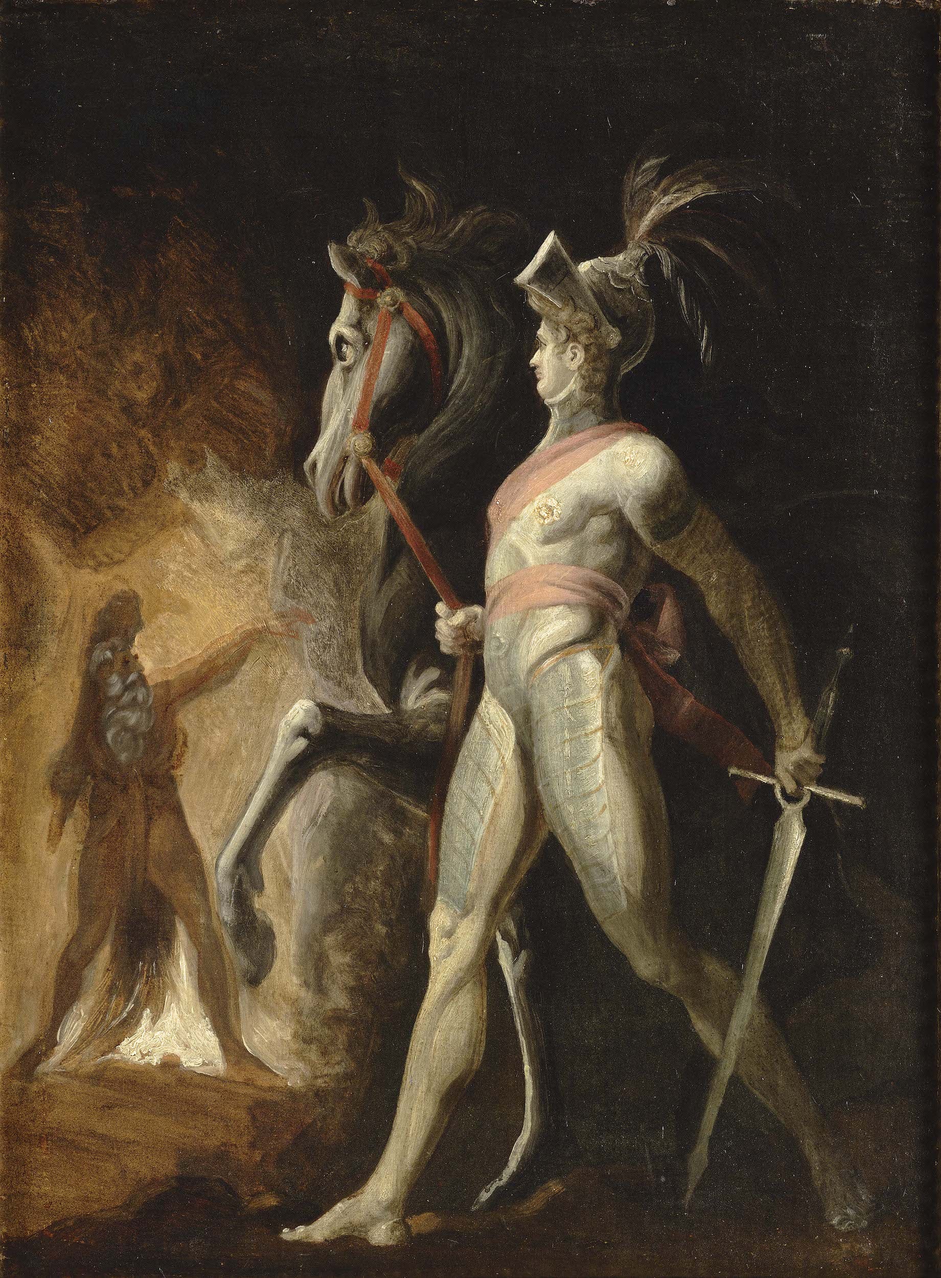 The Meeting of Sir Hüon of Bordeaux and Scherasmin in the Libanon Cave, from Wielandâs Oberon - Henry Fuseli