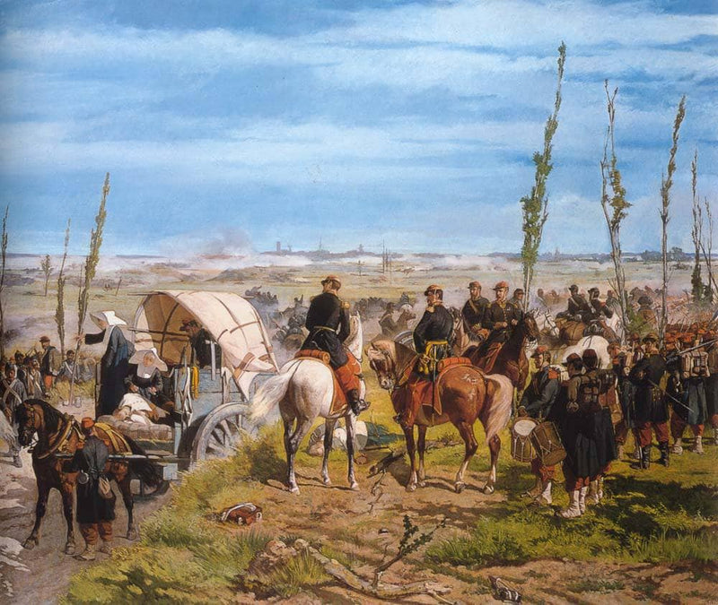 The Italian camp after the Battle of Magenta on gallery wrap
