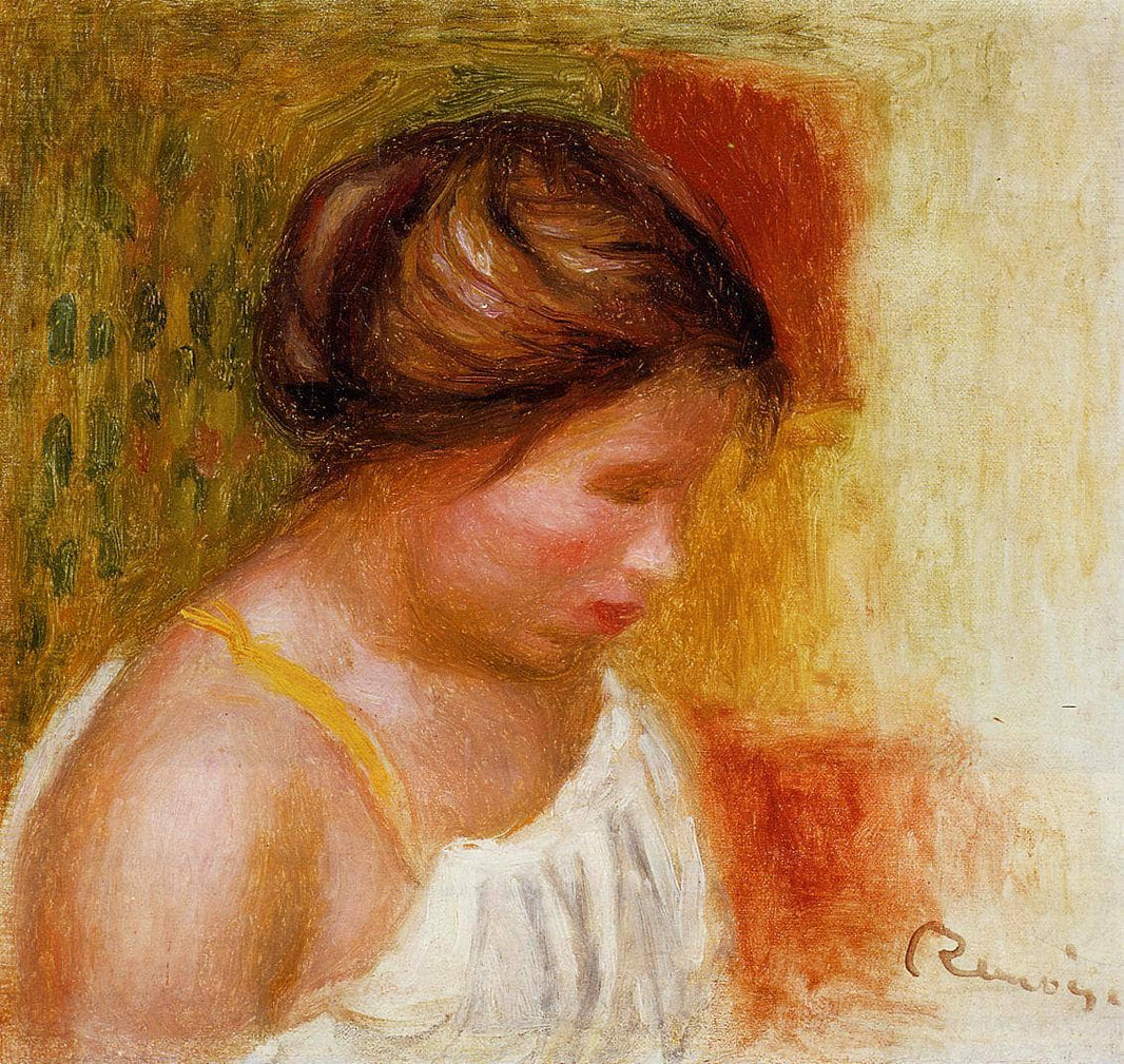 Gabrielle in a Chemise by Pierre-Auguste Renoir — hand-painted portrait oil painting reproduction on canvas