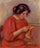 Gabrielle Mending in apartment