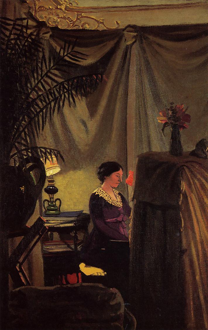 Gabrielle Vallotton at the Piano - Felix Vallotton