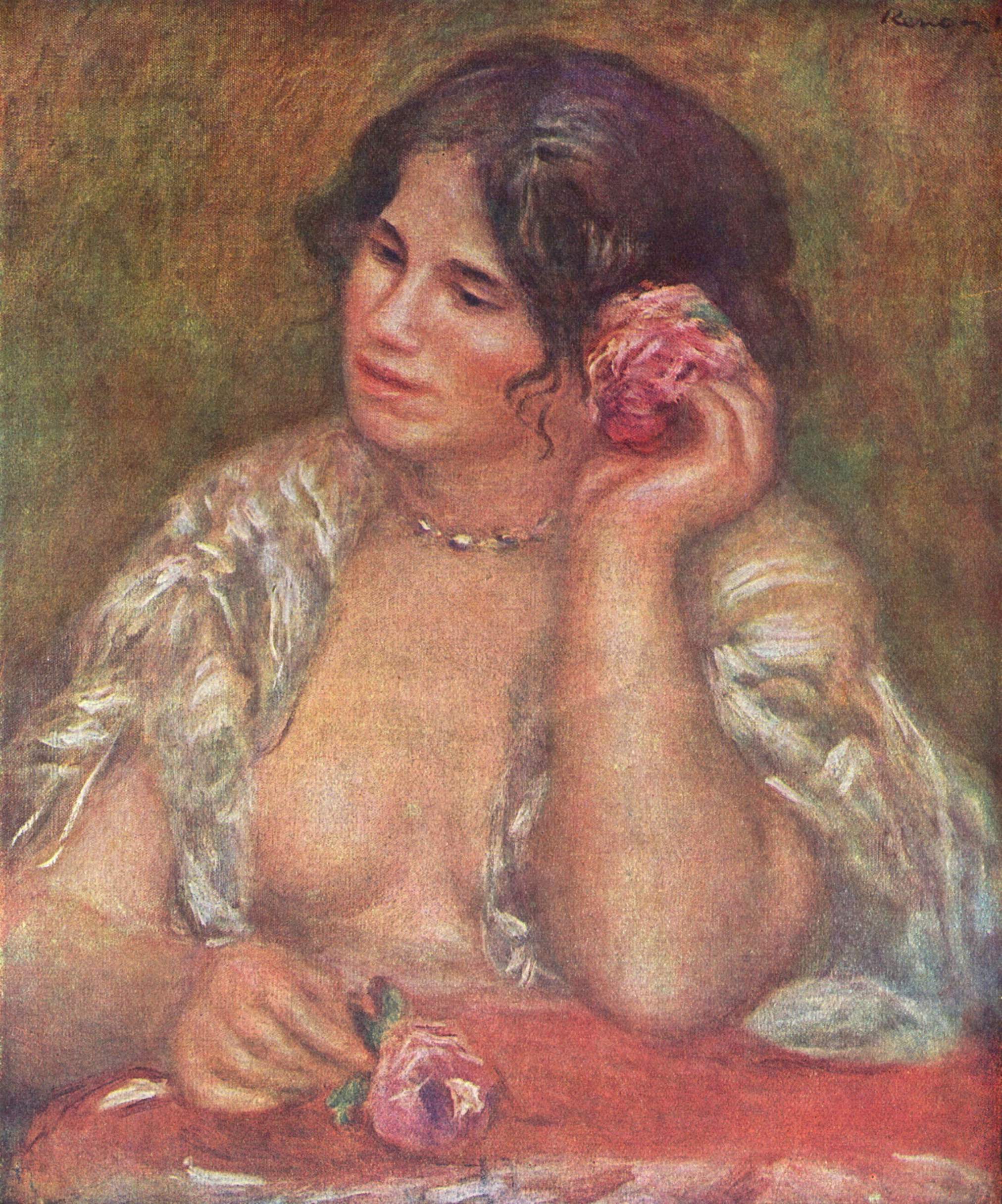 Gabrielle with a Rose - Pierre-Auguste Renoir