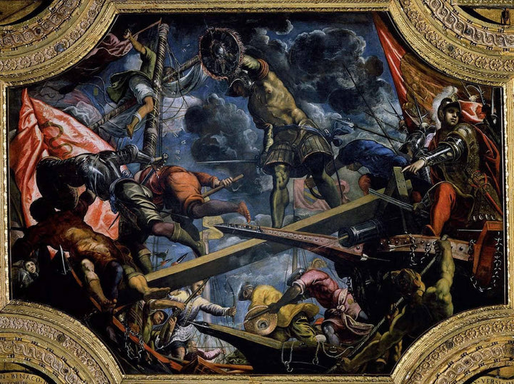 Galeas For Montes by Tintoretto — hand-painted cultural oil painting reproduction on canvas