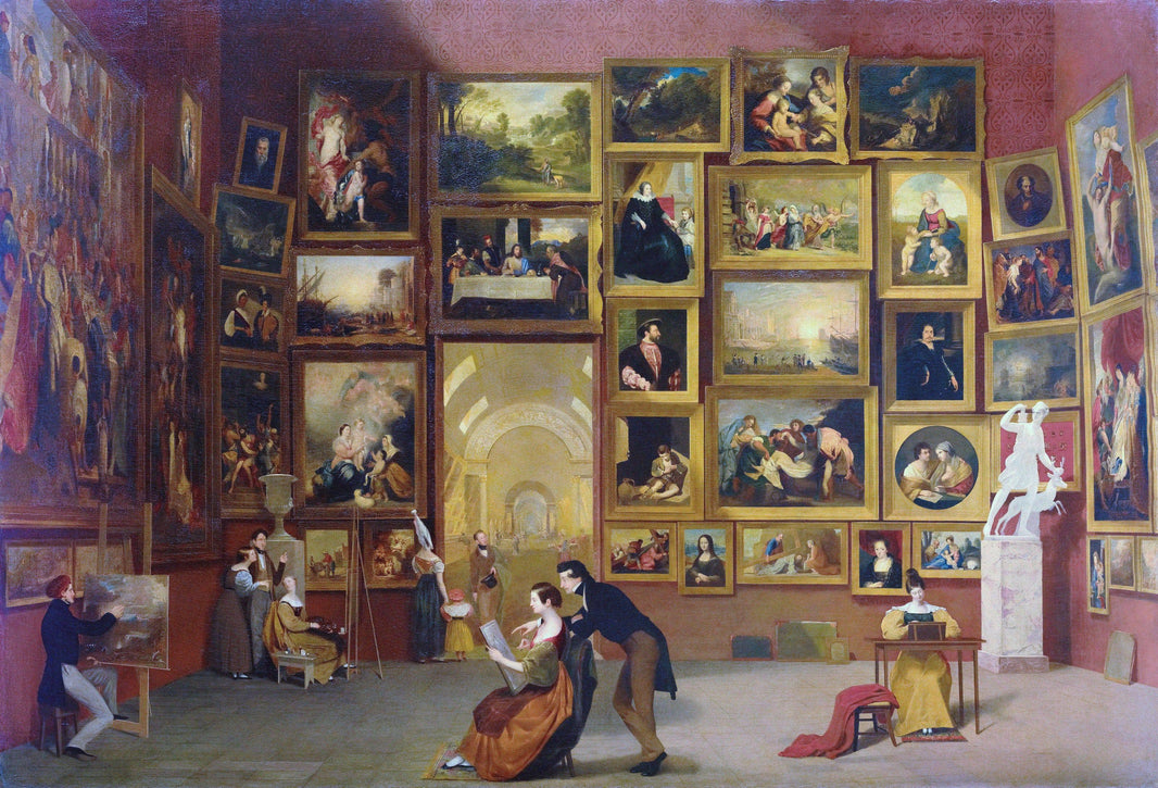 Gallery of the Louvre by Samuel Morse — hand-painted abstract oil painting reproduction on canvas