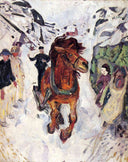 Galloping horse by Edvard Munch — horse oil painting wall art, Expressionism