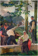 Game of Skittles by Joaquín Sorolla — hand-painted botanical oil painting reproduction on canvas
