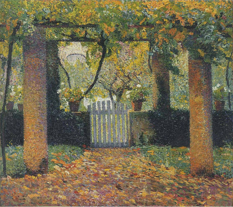 Garden door in Bower - Henri Martin