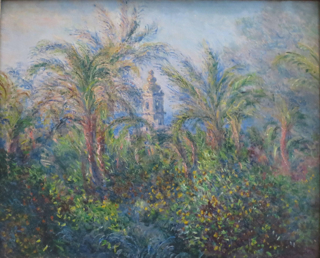 Garden in Bordighera, Impression of Morning by Claude Monet — hand-painted botanical oil painting reproduction on canvas