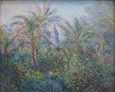 Garden in Bordighera, Impression of Morning by Claude Monet — forest oil painting wall art, Impressionism