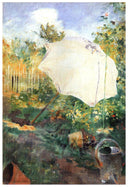 Garden in Grez by Carl Larsson — forest oil painting wall art, Impressionism