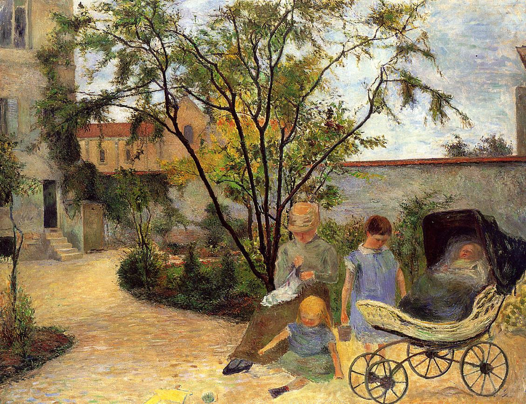 Garden In Rue Carcel by Paul Gauguin — hand-painted botanical oil painting reproduction on canvas