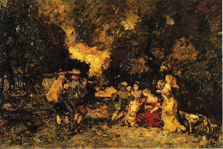 Garden Party - Adolphe Joseph Thomas Monticelli