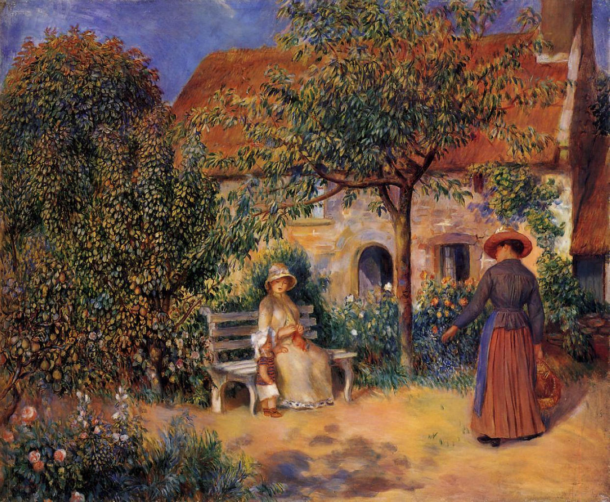 Garden Scene in Brittany - Pierre-Auguste Renoir