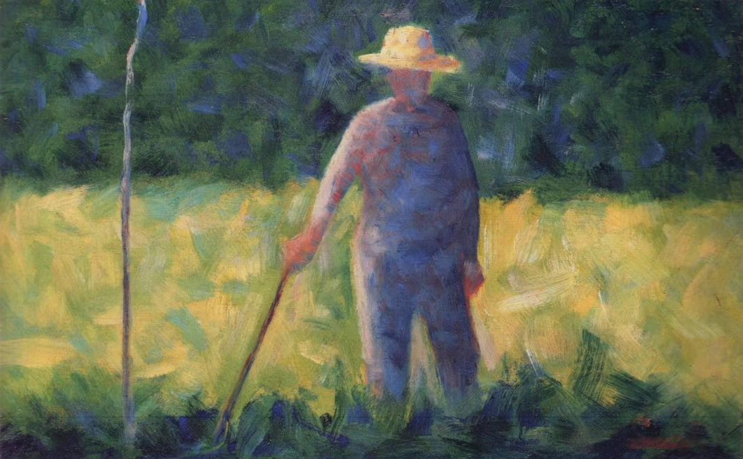 Gardener by Georges Seurat — hand-painted botanical oil painting reproduction on canvas