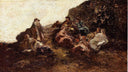Gathering of Elegant Women by Adolphe Joseph Thomas Monticelli — rural oil painting wall art, Romanticism