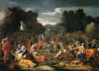 Gathering of Manna by Nicolas Poussin — hand-painted cultural oil painting reproduction on canvas