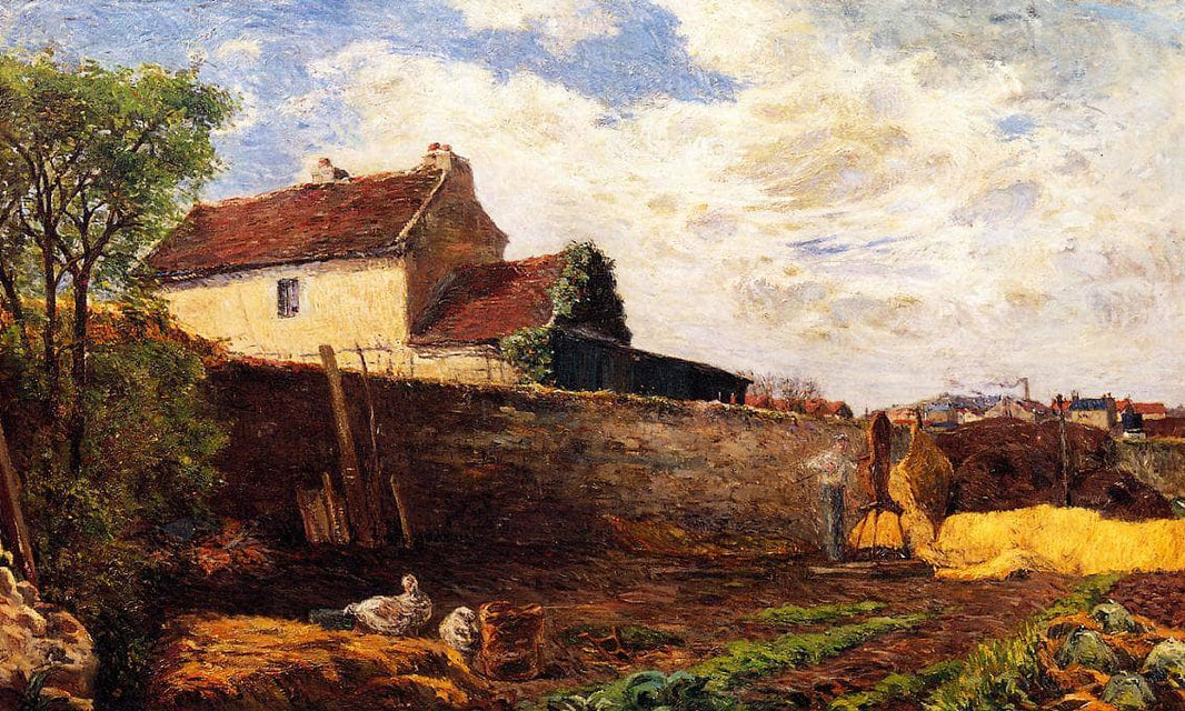 Geese on the farm by Paul Gauguin — hand-painted animal oil painting reproduction on canvas